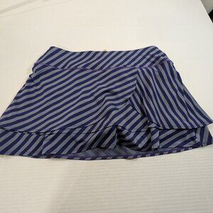 Athleta Women's Medium Swagger Fly By Skort Purple Striped Tennis Pickleball